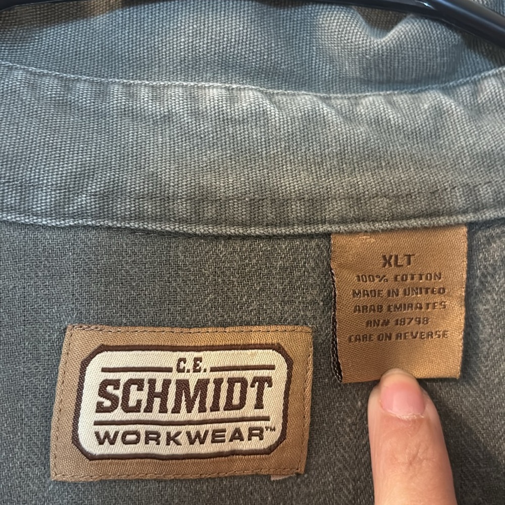 Schmidt Workwear Button Down Light Jacket Size Xlt - image 4